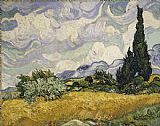 Vincent van Gogh Wheat Field with Cypresses painting
